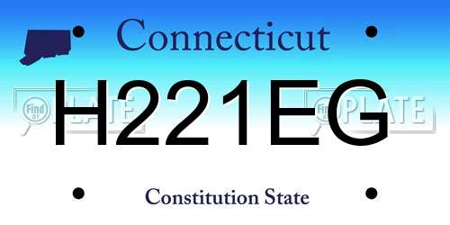 H221EG Connecticut License Plate