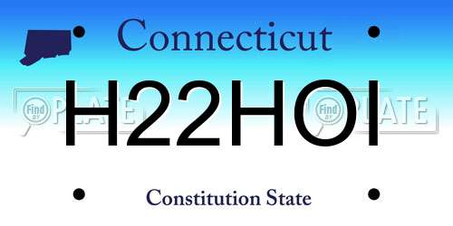 H22HOI Connecticut License Plate