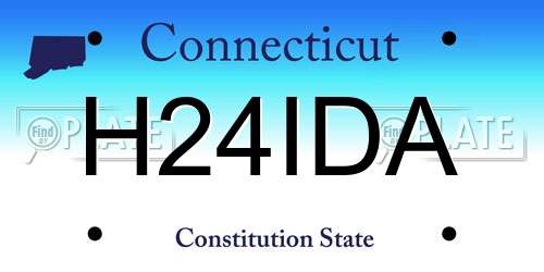 H24IDA Connecticut License Plate