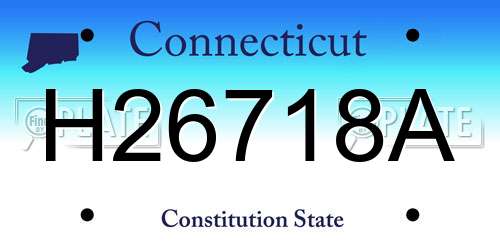 H26718A Connecticut License Plate