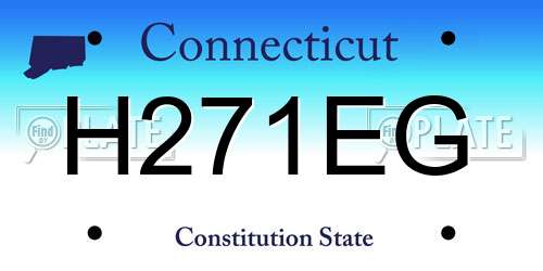 H271EG Connecticut License Plate