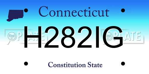 H282IG Connecticut License Plate