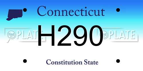 H290 Connecticut License Plate