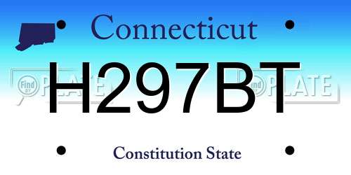 H297BT Connecticut License Plate