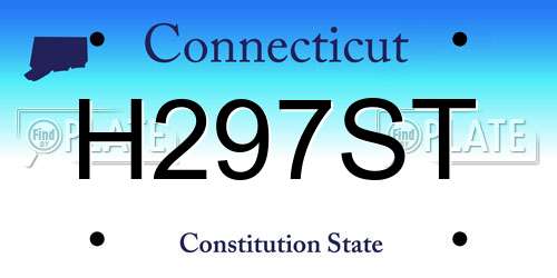 H297ST Connecticut License Plate