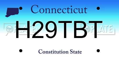 H29TBT Connecticut License Plate