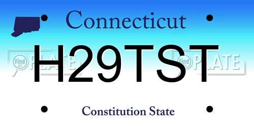 H29TST Connecticut License Plate