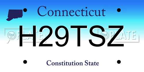 H29TSZ Connecticut License Plate
