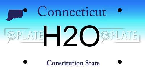 H2O Connecticut License Plate