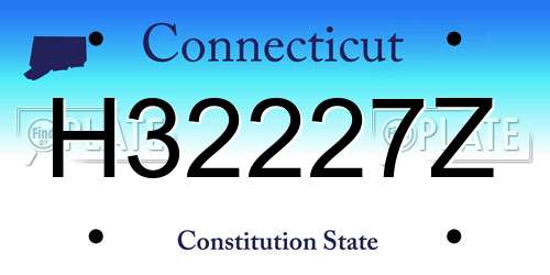 H32227Z Connecticut License Plate