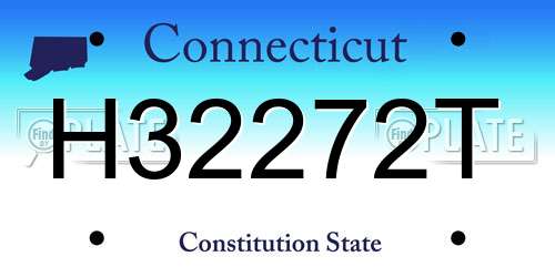 H32272T Connecticut License Plate