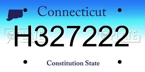 H327222 Connecticut License Plate