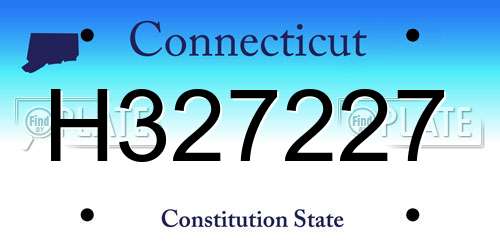 H327227 Connecticut License Plate