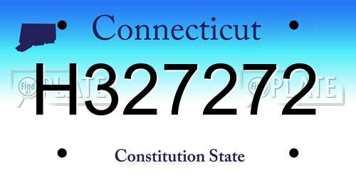 H327272 Connecticut License Plate
