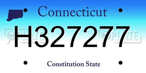 H327277 Connecticut License Plate