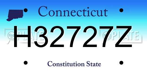 H32727Z Connecticut License Plate