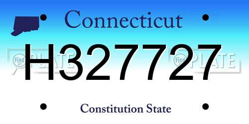 H327727 Connecticut License Plate