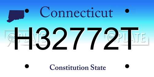 H32772T Connecticut License Plate