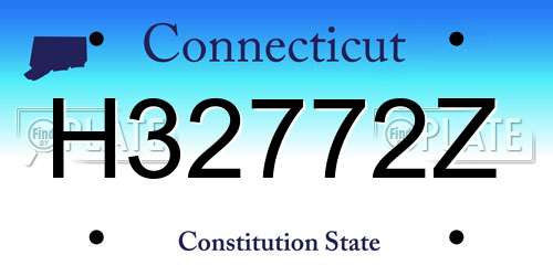 H32772Z Connecticut License Plate