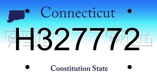 H327772 Connecticut License Plate