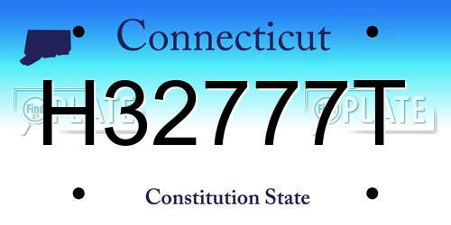 H32777T Connecticut License Plate