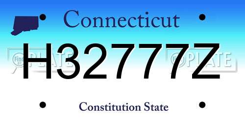 H32777Z Connecticut License Plate