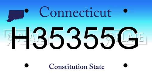 H35355G Connecticut License Plate