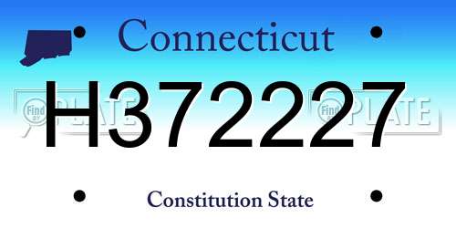 H372227 Connecticut License Plate