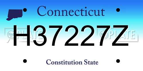 H37227Z Connecticut License Plate