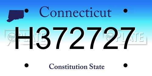 H372727 Connecticut License Plate