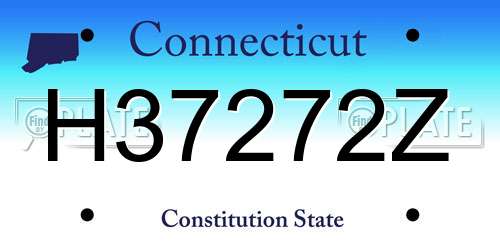 H37272Z Connecticut License Plate