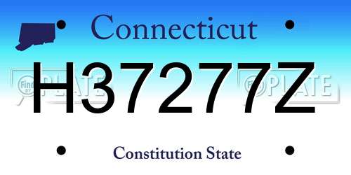 H37277Z Connecticut License Plate