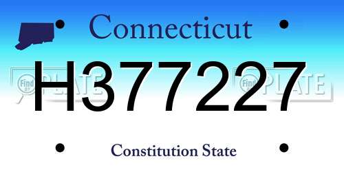 H377227 Connecticut License Plate