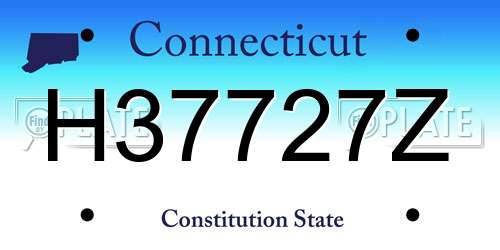 H37727Z Connecticut License Plate