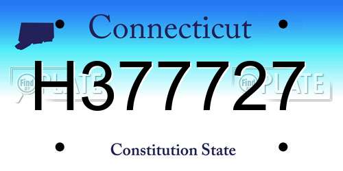 H377727 Connecticut License Plate