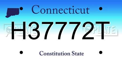 H37772T Connecticut License Plate