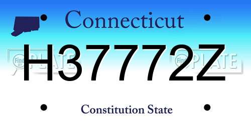H37772Z Connecticut License Plate