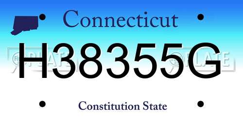 H38355G Connecticut License Plate