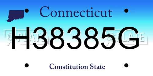 H38385G Connecticut License Plate