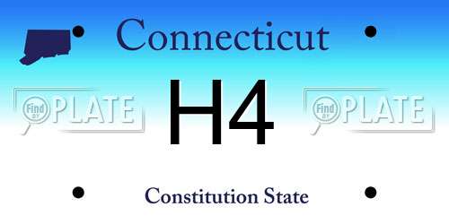 H4 Connecticut License Plate