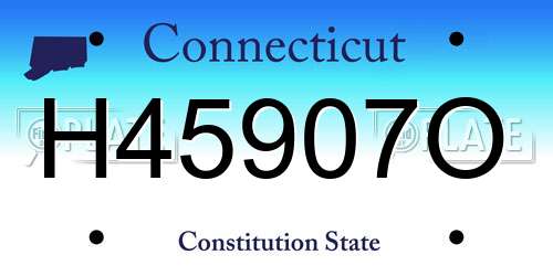 H45907O Connecticut License Plate