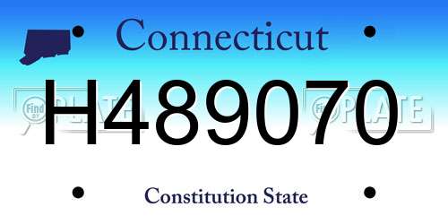 H489070 Connecticut License Plate