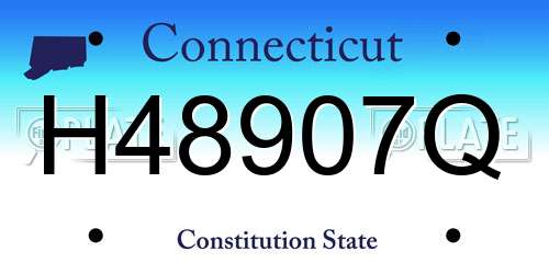 H48907Q Connecticut License Plate