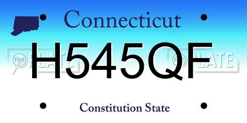 H545QF Connecticut License Plate