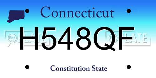 H548QF Connecticut License Plate