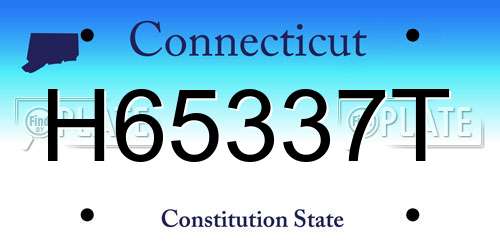 H65337T Connecticut License Plate