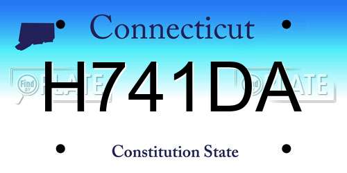 H741DA Connecticut License Plate