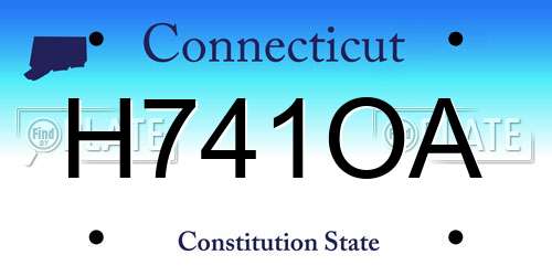 H741OA Connecticut License Plate