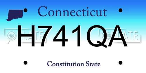 H741QA Connecticut License Plate