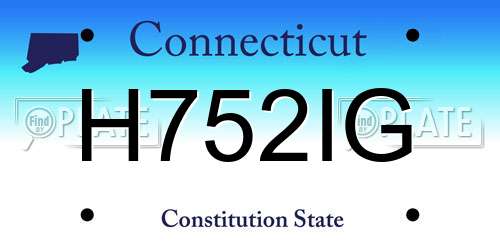 H752IG Connecticut License Plate